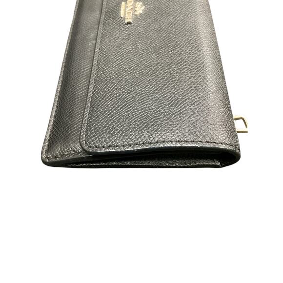 Coach Wallet Women’s One Size Pebbled Leather Slim Envelope Wallet Black - Picture 4 of 8